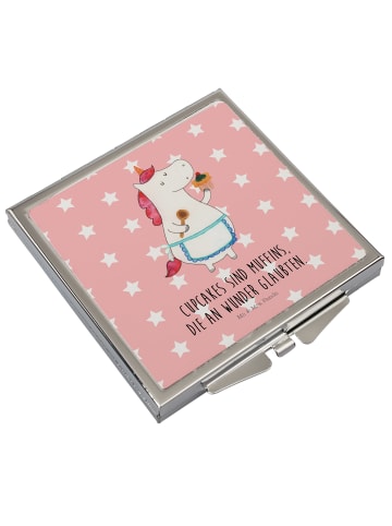 Mr. & Mrs. Panda Handspiegel Einhorn Küche mit Spruch in Rot Pastell