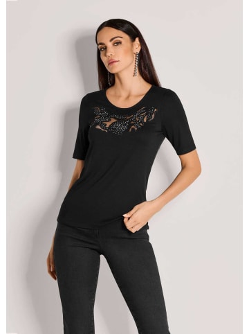 MADELEINE Glamouröses Oberteil mit Straßsteinen in schwarz