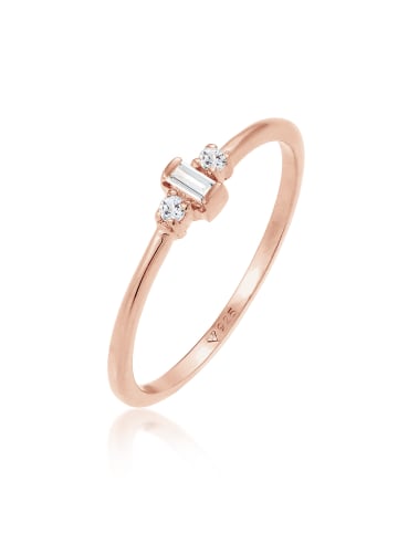 Elli Ring 925 Sterling Silber Verlobungsring in Rosegold