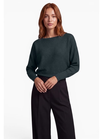 Zero  Strickpullover mit Pailletten in Teal Ocean