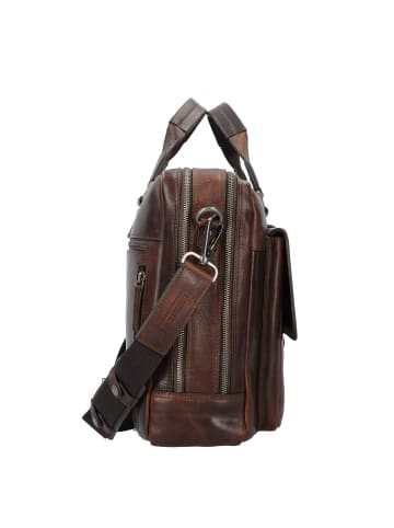 Leonhard Heyden Roma Aktentasche Leder 40 cm Laptopfach in braun