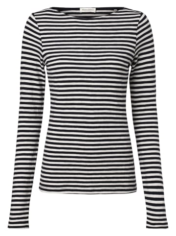 Marc O'Polo Langarmshirt in marine weiß