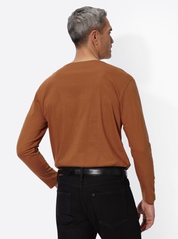 Sieh an! Langarm-Shirt in cognac