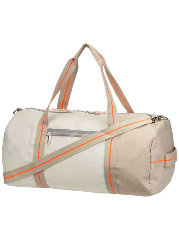 360 grad Sporttasche Pirat in Weiss/Sand/Zahl Orange