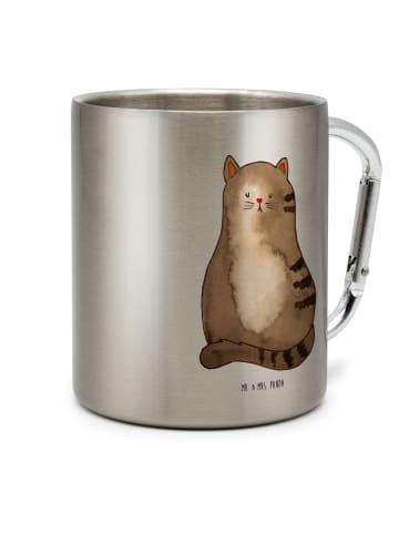 Mr. & Mrs. Panda Kaffeetasse Katze Sitzen ohne Spruch in Silber