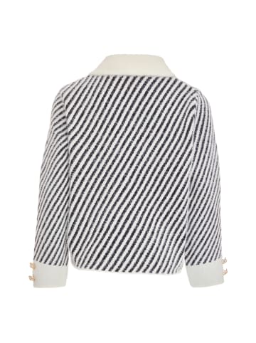 CARNEA Damen Strickjacke in Wollweiss Schwarz