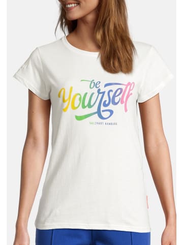 Salzhaut Rundhals T-Shirt für Damen in weiß