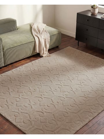 Beliani Kurzflor GANNETT in Beige - (W) 160 x (L) 230 cm