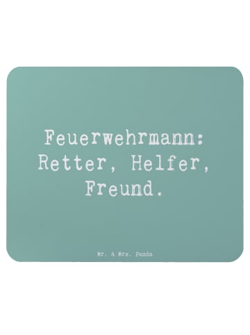 Mr. & Mrs. Panda Mauspad Spruch Feuerwehrmann Rettungsheld mit S... in Meeresbrise