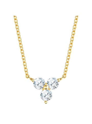 Glanzstücke München Kette aus Sterling Silber mit Zirkonia in gelbgold