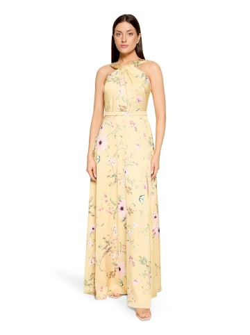 Vera Mont Abendkleid mit Blumenprint in Yellow/Rosé