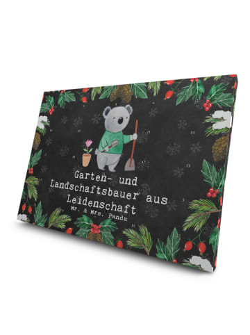 Mr. & Mrs. Panda Tee Adventskalender Garten- und Landschaftsbaue... in Kreidetafel