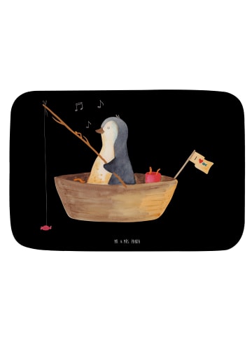 Mr. & Mrs. Panda Badvorleger Pinguin Angelboot ohne Spruch in Schwarz