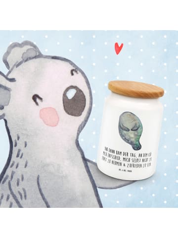 Mr. & Mrs. Panda Aufbewahrungsdose Seekuh Happy mit Spruch in Weiß