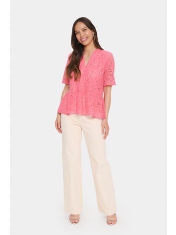 Bluse kurzarm ZannaSZ Gerade Passform in Fruit Dove