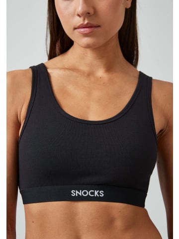 SNOCKS Soft BH aus Bio-Baumwolle Schwarz 1 Stück
