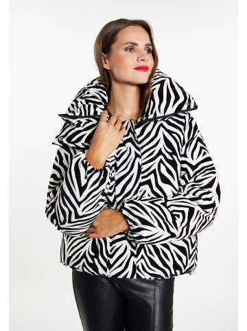 faina Steppjacke Mit Zebra-Print in Weiss Zebra