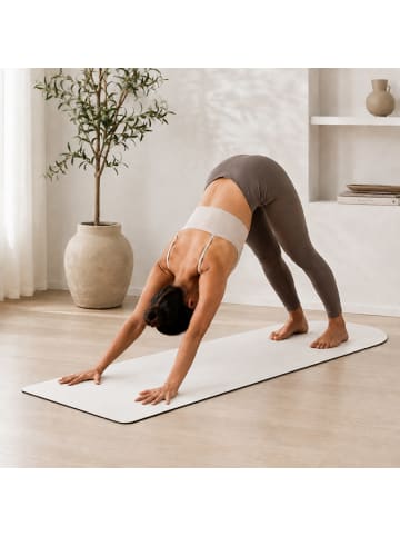 relaxdays Yogamatte in Weiß - (B)68 x (H)0,5 x (T)183 cm