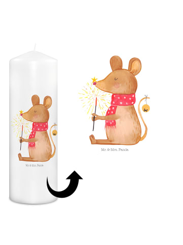 Mr. & Mrs. Panda Kerze Mit Spruch Maus Weihnachten ohne Spruch in Weiß