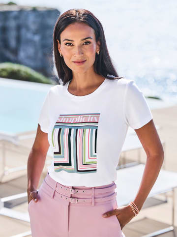 Heine Shirt in weiß-kalkmint