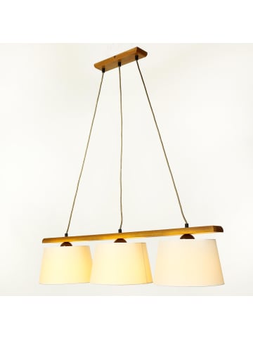 Licht-Erlebnisse Pendelleuchte (B)90 x (L)90 x (T)89 cm in Eiche Rustikal EcruEiche Rustikal Ecru