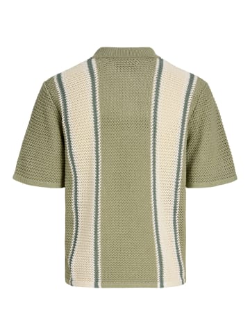 Jack & Jones Gestricktes Polo in Seagrass