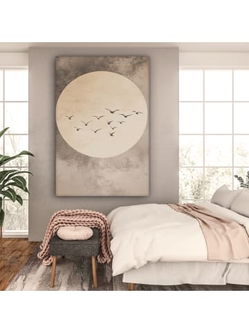 OnlyWow Leinwand Bilder Taupe