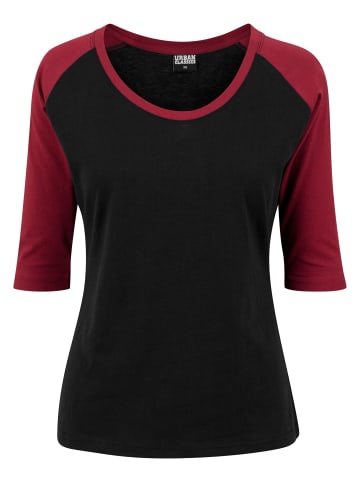 Urban Classics Urban Classics Longsleeves in blk/burgundy