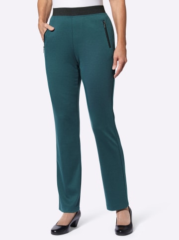 WITT WEIDEN Jersey-Hose in petrol + petrol-schwarz-kariert