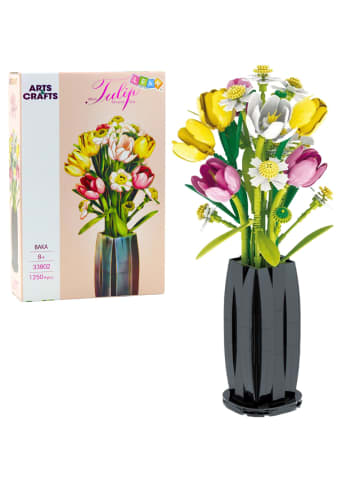 LEAN TOYS Bausteine Tulpenstrauß in einer Vase 1250 Stk.