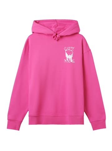 F4NT4STIC Hoodie Smiley Originals Punk Drip Streetwear in hyper pink