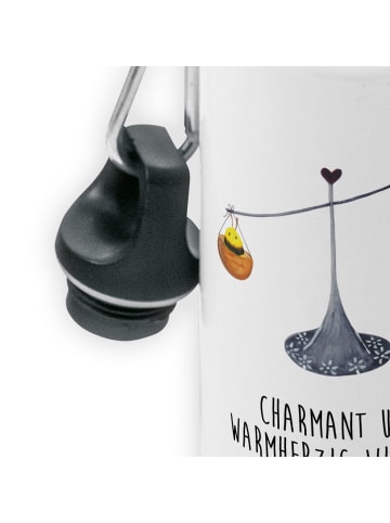 Mr. & Mrs. Panda Trinkflasche Sternzeichen Waage mit Spruch in Weiß