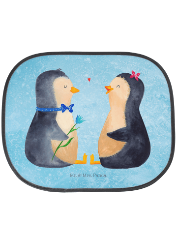 Mr. & Mrs. Panda sonnenschutz Pinguin Pärchen ohne Spruch in Eisblau