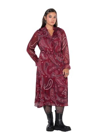 Studio Untold Midikleid in weinrot
