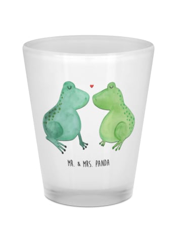 Mr. & Mrs. Panda Schnapsglas Frosch Liebe ohne Spruch in Transparent