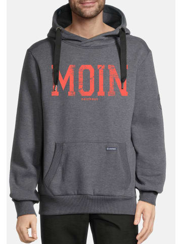 Salzhaut Hoodie HEFF - MOIN in Anthra-Neon Red