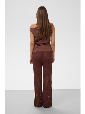 Soaked in Luxury Strickhose SLBarb Casual fit in Brown Stone