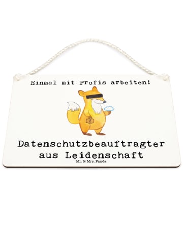 Mr. & Mrs. Panda Holzschild Datenschutzbeauftragter Leidenschaft... in Weiß