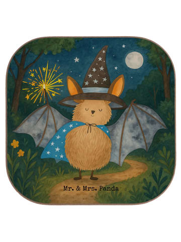 Mr. & Mrs. Panda Glasuntersetzer Fledermaus Zauberer Design ohne... in Weiß