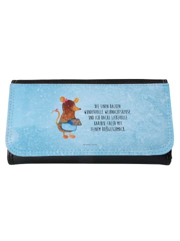 Mr. & Mrs. Panda Portemonnaie für Damen Maus Kekse mit Spruch in Eisblau