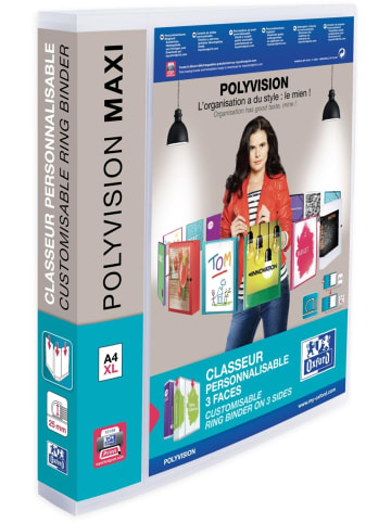 Oxford Ringbuch polyvision maxi A4 4 Ringe 25mm farblos