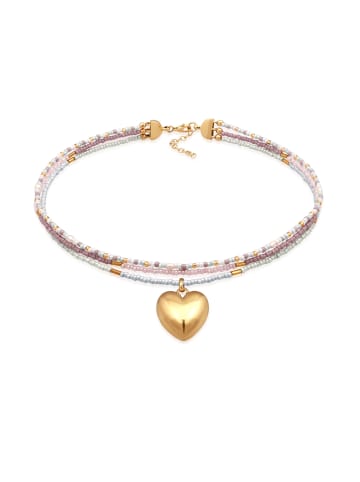 Elli Halskette 925 Sterling Silber Herz in Bunt