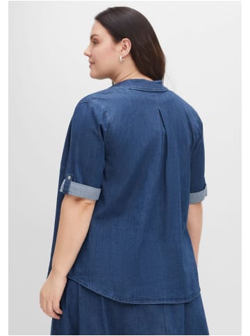 sheego Jeansbluse in blue Denim