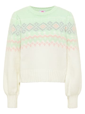 myMo Damen Strickjacke in Mint Wollweiss