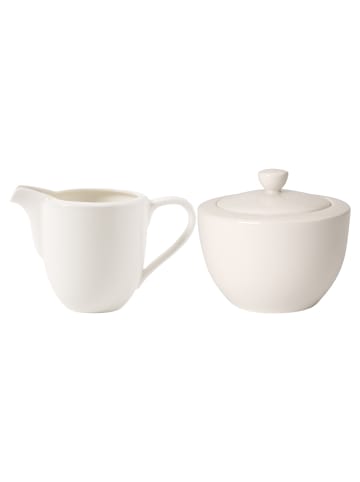 Villeroy & Boch 2er Set Milch & Zucker Set For Me in Weiß in weiß