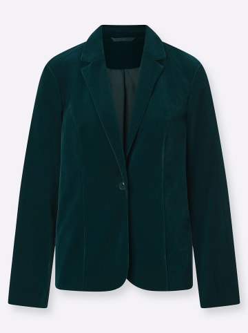 Sieh an! Samt-Blazer in petrol