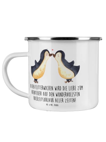 Mr. & Mrs. Panda Tasse Camping Flitterwochen Abenteuer mit Spruch in Weiß