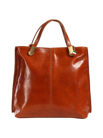 Florence Florence Schultertasche, Rucksack Leder mittelbraun ca. 35cm