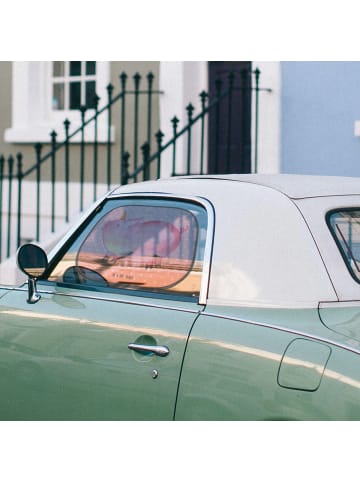 Mr. & Mrs. Panda sonnenschutz fenster Einhorn Schwein ohne Spruch in Rot Pastell