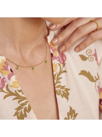 Amor Kette mit Anhänger Edelstahl, IP gold in gold